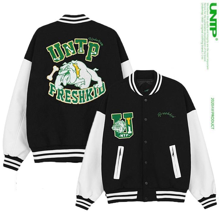 Áo Varsity Jacket - Áo khoác Bomber Cardigan FRESHKID Phối Bo Siêu Hot