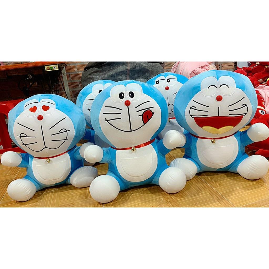 Gấu bông Doraemon, Thú nhồi bông hoạt hình dễ thương - Chất nhung mềm mịn size 80cm - 1m