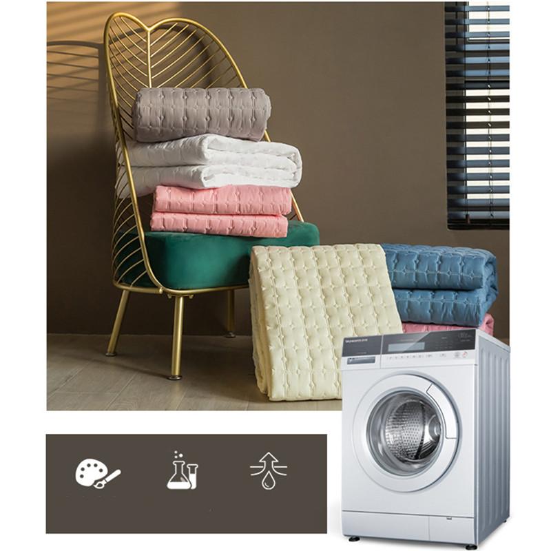 100% Cotton Vỏ Gối Có Thể Giặt Đồng Màu Nệm Cotton Dập Nổi Mền Chần Gòn Vua Tấm Bảo Vệ Nệm Chống Chi Ga Giường