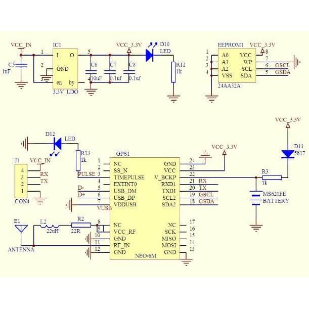 Mạch định vị GPS GY-NEO 6M V2