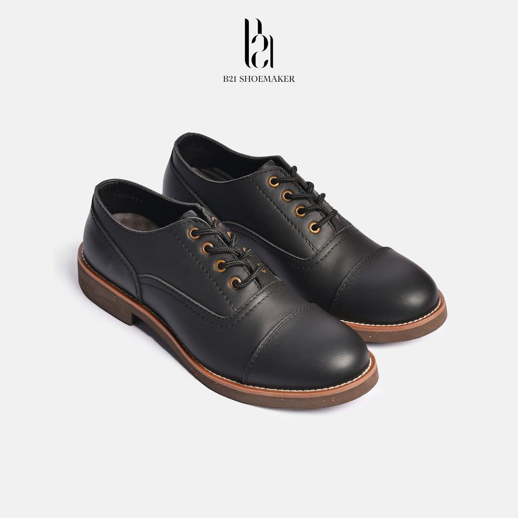 Giày Tây Nam Da Bò Sáp Đế CORK NIKTRIAL Lót Giày Tăng Chiều Cao Đệm Khí Tăng 2cm Thời Trang Vintage - B21 Shoemaker