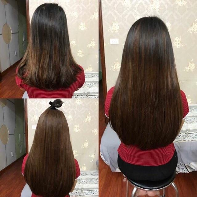 TÓC GIẢ KẸP U NỬA ĐẦU CỤP DÀI 50-55CM LƯỚI HOA CAO CẤP