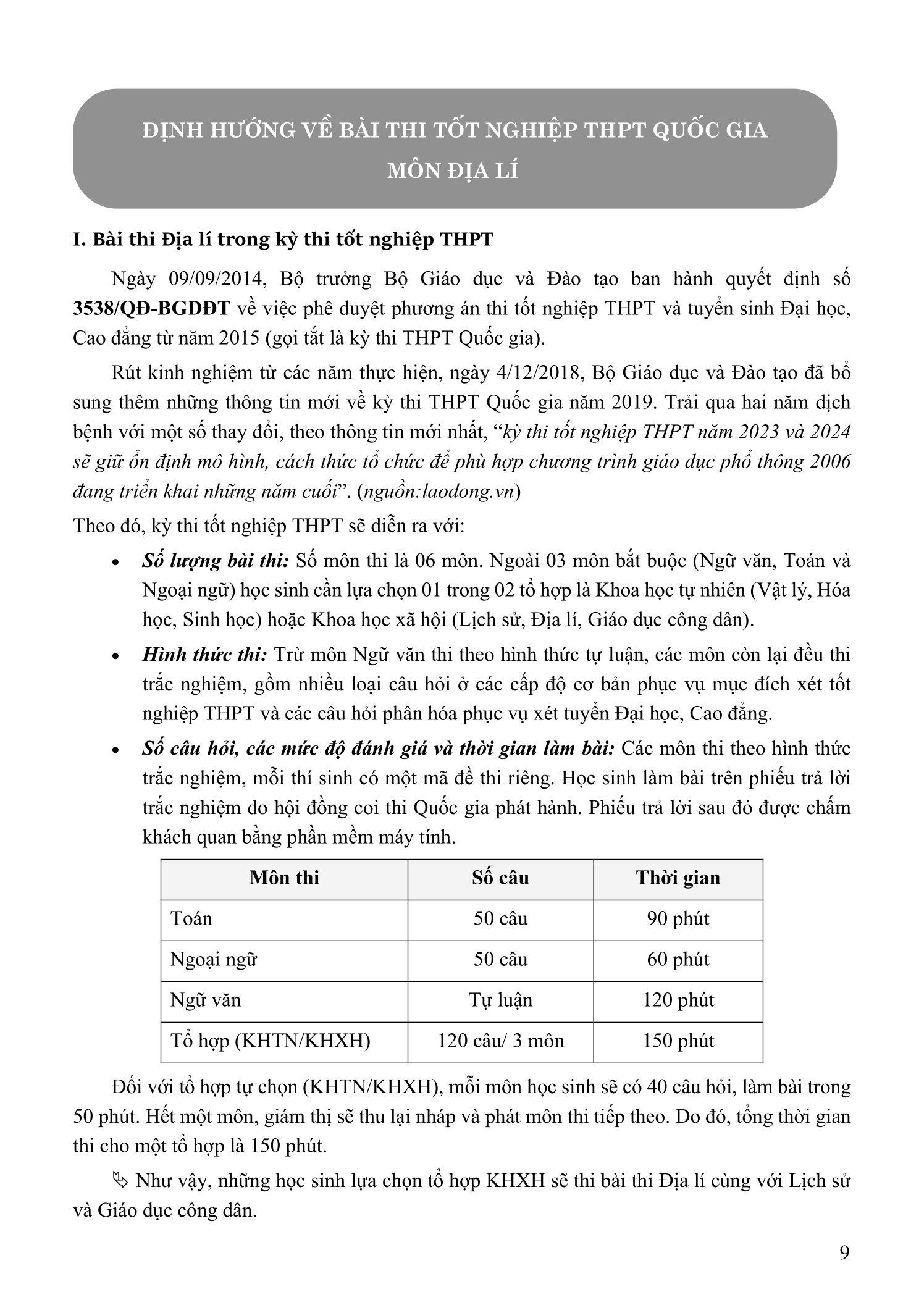 50 Đề Minh Họa 2024 - Môn Địa Lý