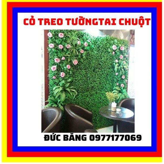 Cỏ treo tường tai chuột kích thước 40cm  x60 cm,cỏ dán tường  ,cỏ nhựa trang trí ,cỏ giả nhân tạo làm decore