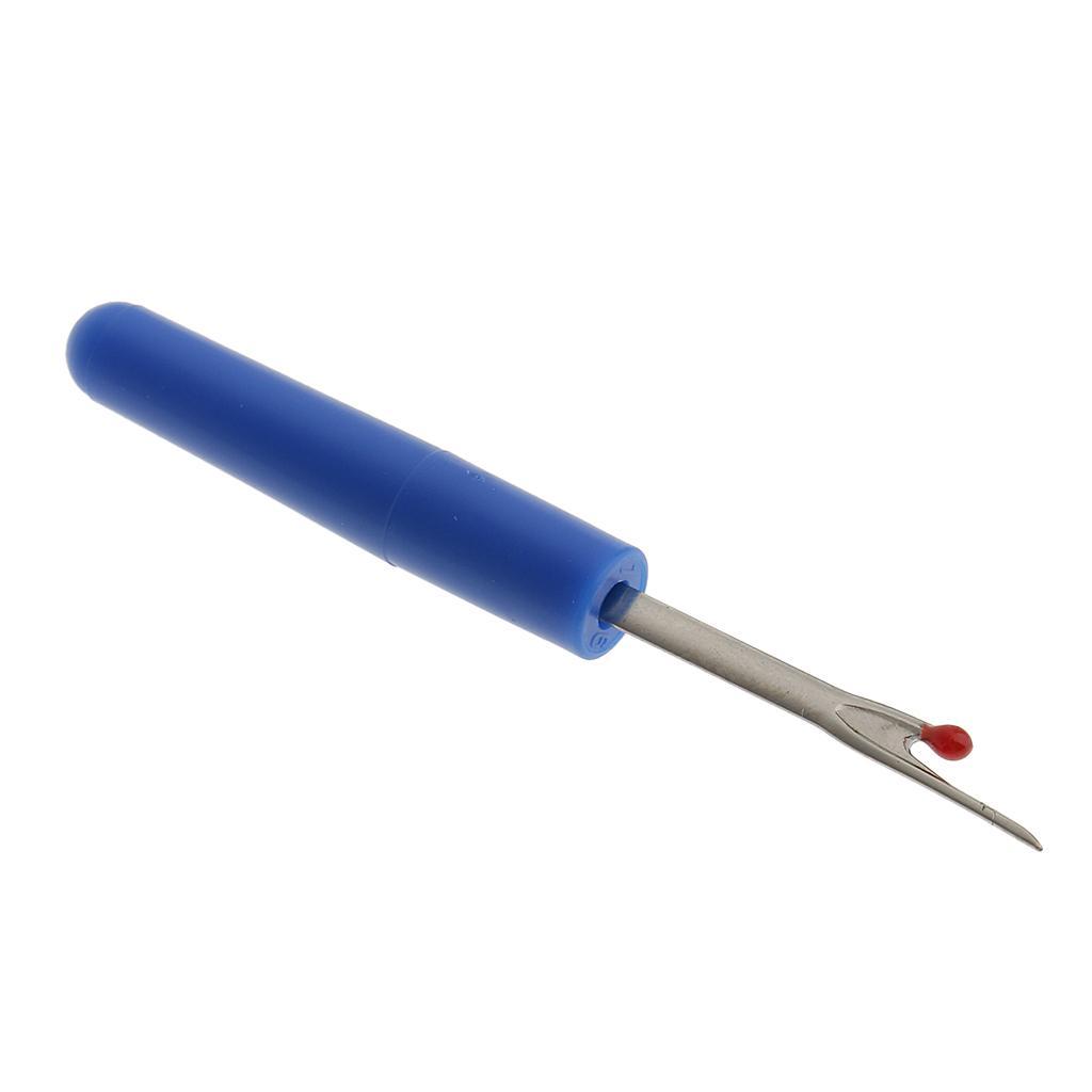 2pcs 3.3 inch /5.5 inch Blue Plastic Handle Sewing Stitch Thread Unpicker Seam Rippers