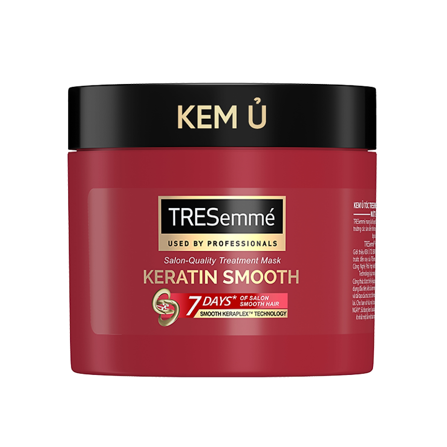 Kem Ủ Tóc TRESEMME Keratin Smooth Cho tóc khô xơ rối Tinh Dầu Argan & Keratin Dưỡng Tóc Vào Nếp Suôn Mượt 180ml