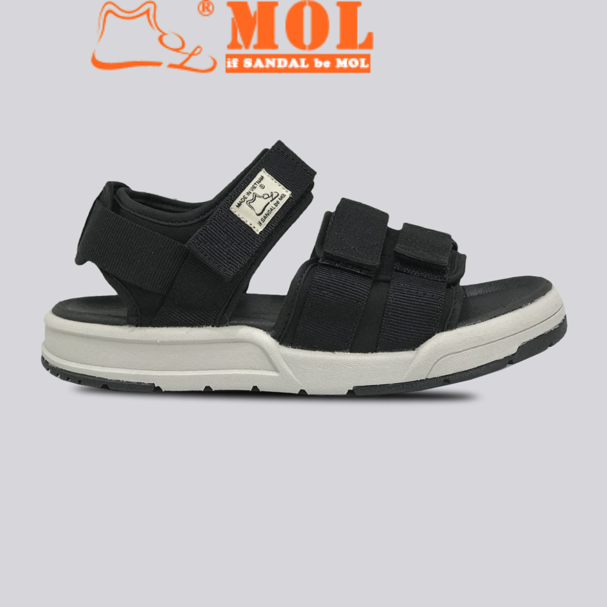 Sandal couple nam nữ quai dù cao cấp hiệu MOL MS1804B2