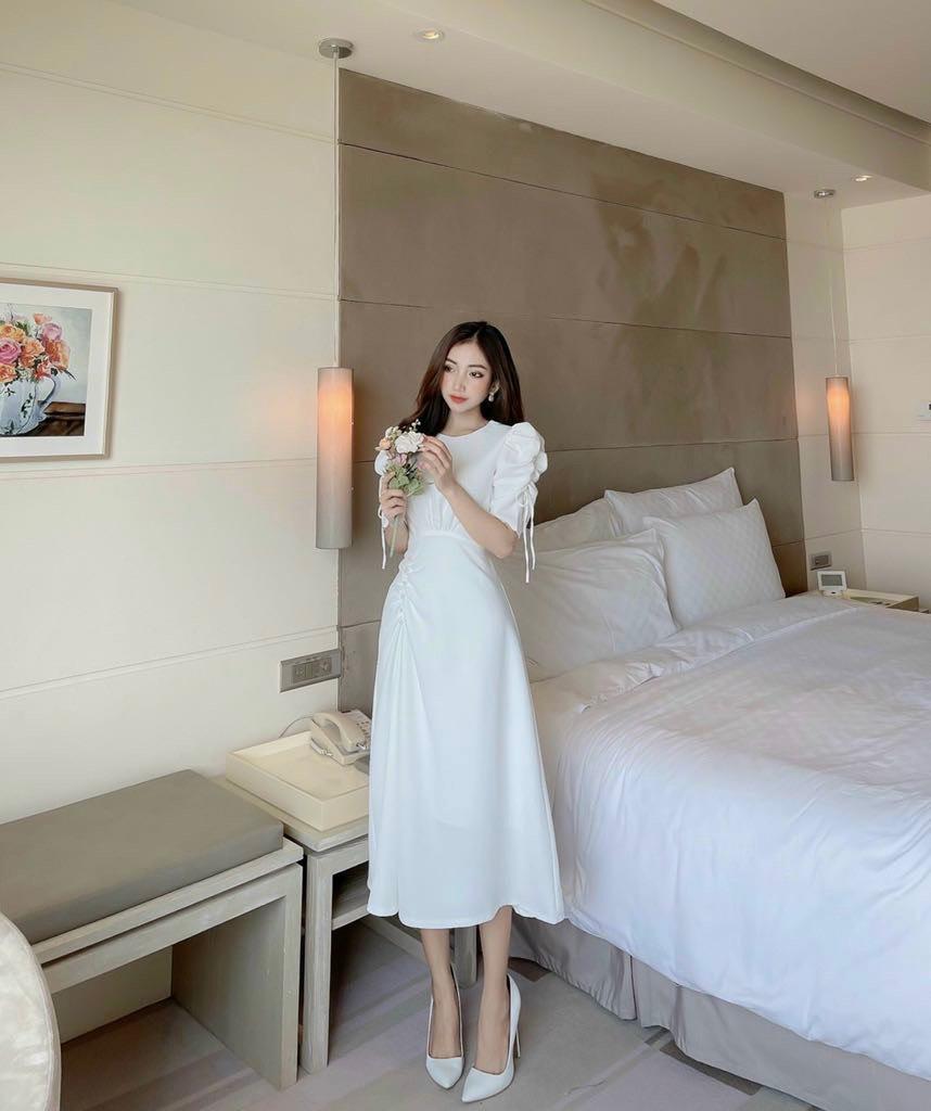 ĐẦM XÒE NHÚN EO KẾT HẠT RÚT TAY 74262135