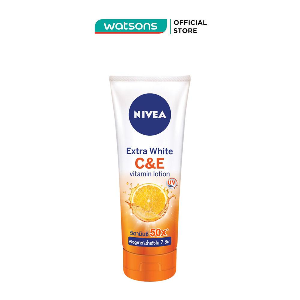 Sữa Dưỡng Thể Nivea Extra White C&amp;E Vitamin Lotion Dưỡng Trắng &amp; Tăng Đàn Hồi Da 180ml