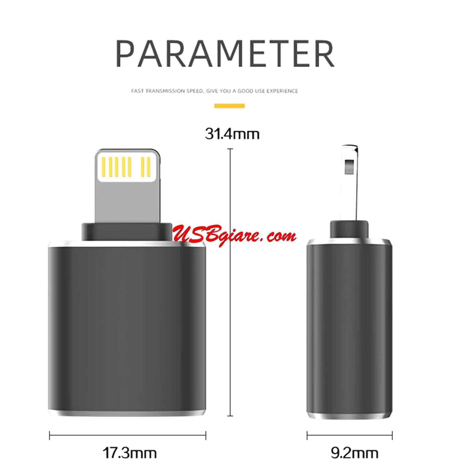 Đầu chuyển đổi OTG Light.ning sang USB3.0 cho iPhone iPad kết nối chuột bàn phím 【USBgiare,Com】