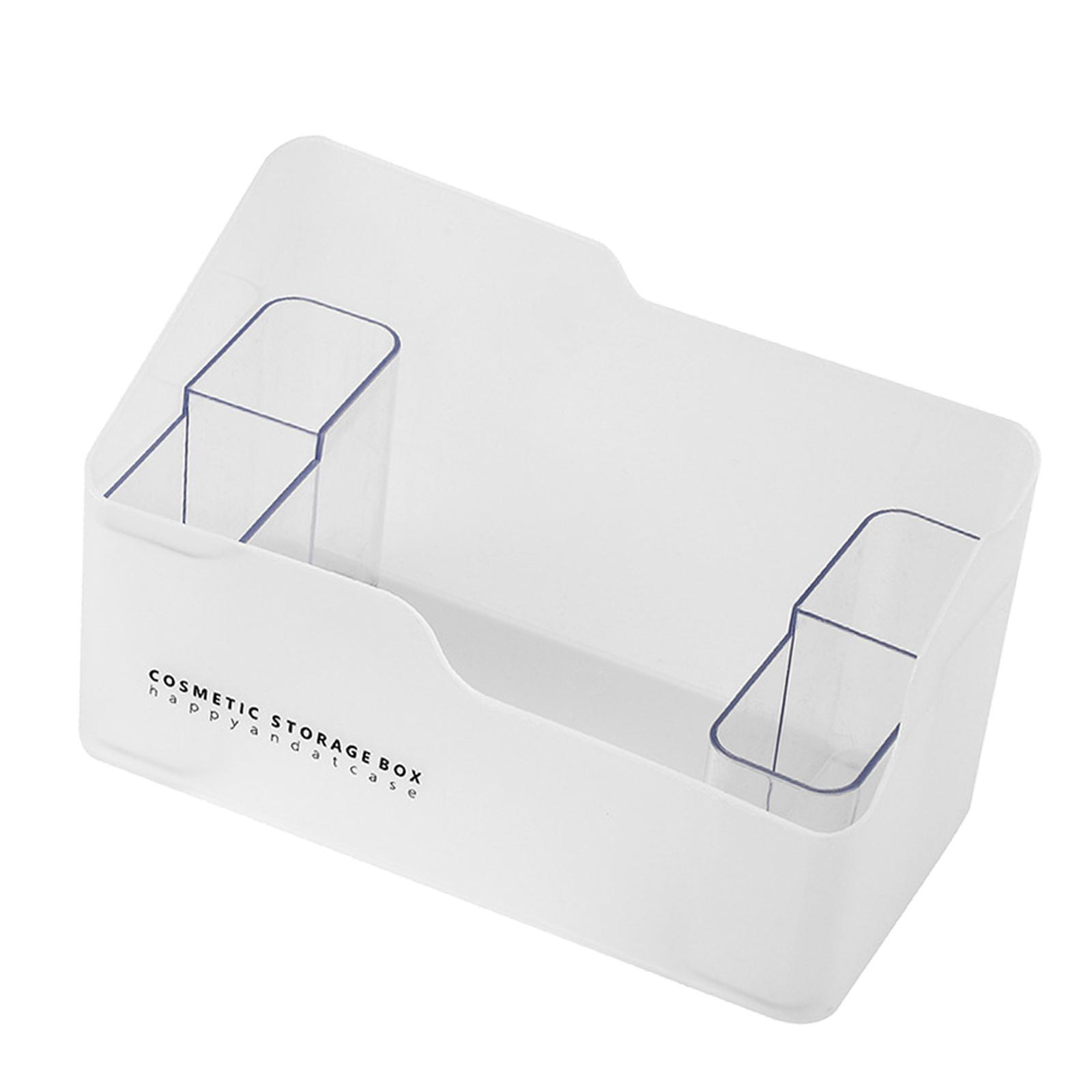 Cosmetics Organizer Makeup Box Jewelry Storage for Perfume Remote Control White