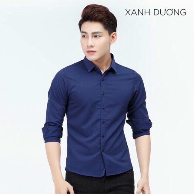 Áo sơ mi trơn dài tay cực phong cách đậm chất nam giới KB FASHION