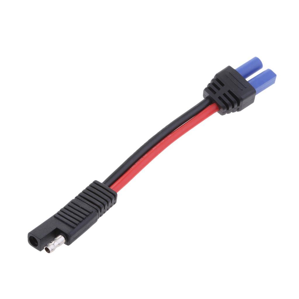 2Pieces 1-48V SAE to EC5 Female Power Adapter Cable for Car Solar Battery