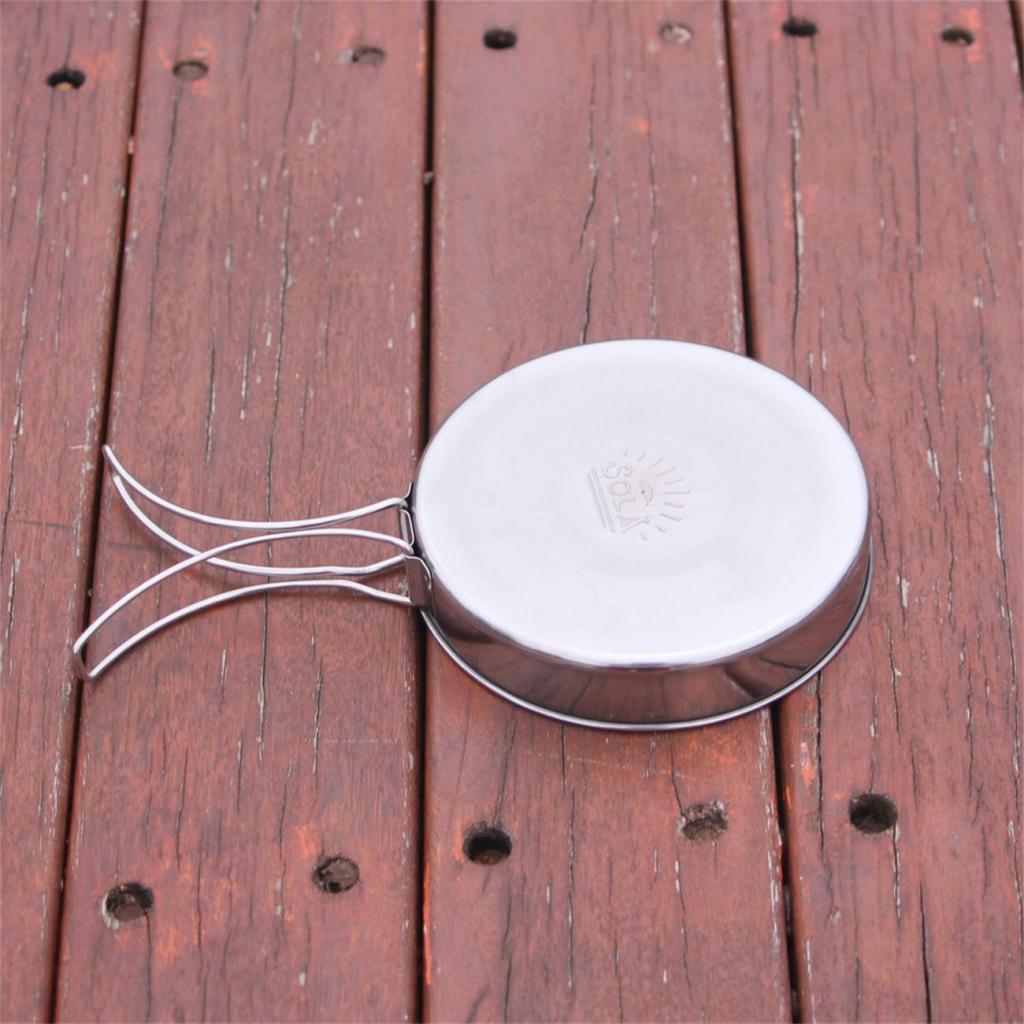 Portable Tableware Frying Pan Bento Food Container Snack Box Mess-Kit Hiking