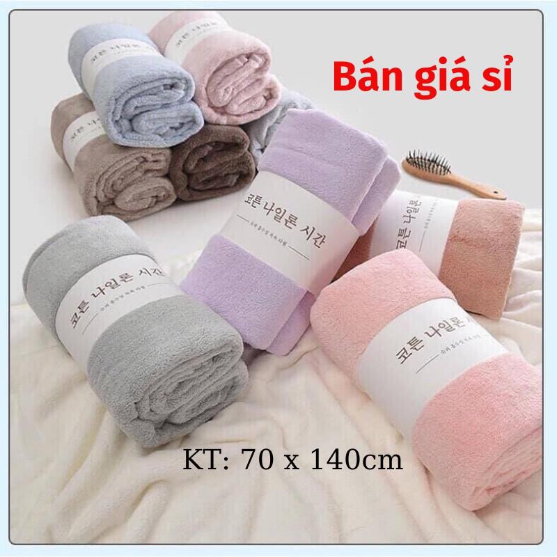 Khăn tắm bông hàn quốc 70x140 cm 300g chất khăn bông lông cừu siêu mềm mịn thấm hút nước cực thích hợp cho cả mẹ và bé