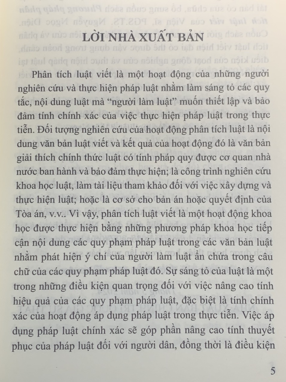 Phương pháp phân tích luật viết tái bản lần năm, có chỉnh sửa, bổ sung