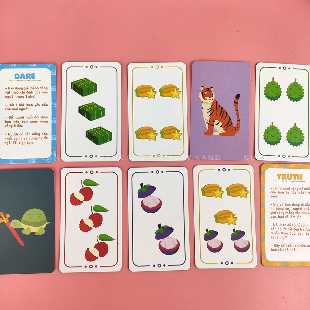 Bộ Board Game bài hoa quả Halli Galli Việt Hóa vui nhộn hộp cứng giải trí tụ họp bạn bè siêu vui