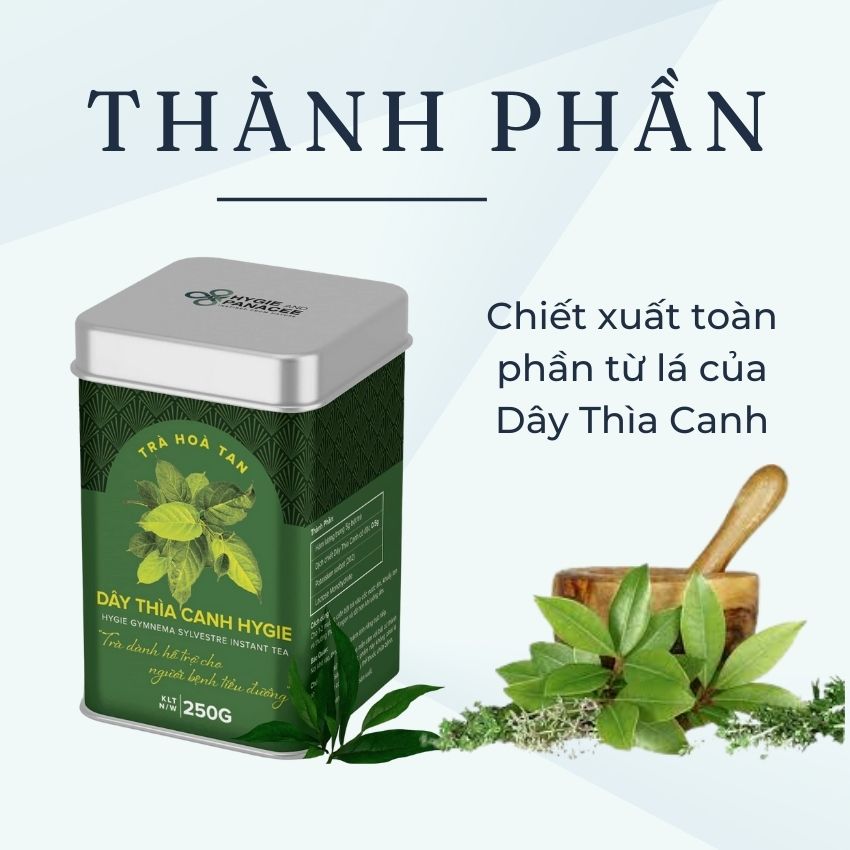 Trà Thảo Dược Dây Thìa Canh Hygie Tốt Cho Người Tiểu Đường, Người Béo Phì Cần Giảm Cân, Người Cao Huyết Áp