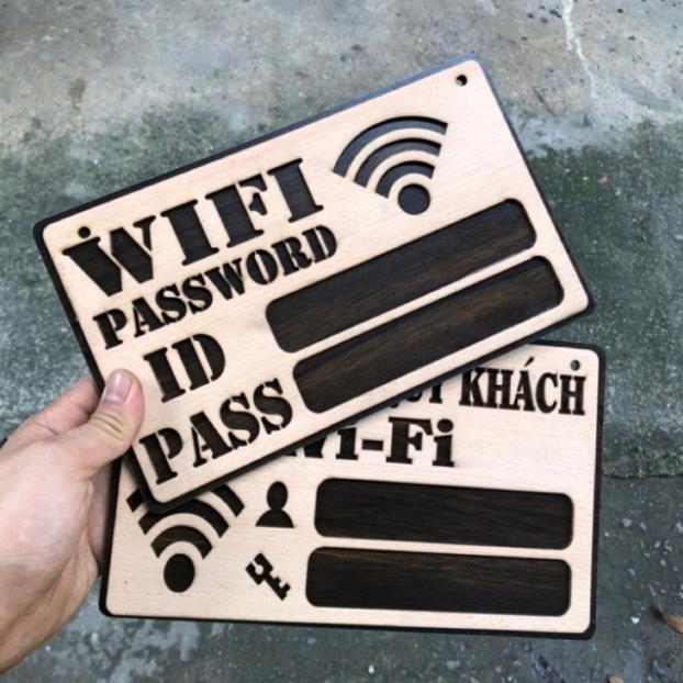 Bảng Gỗ Tên Wifi, Password - Mật Khẩu Wifi - Mẫu Wifi - Bảng Gỗ Wifi