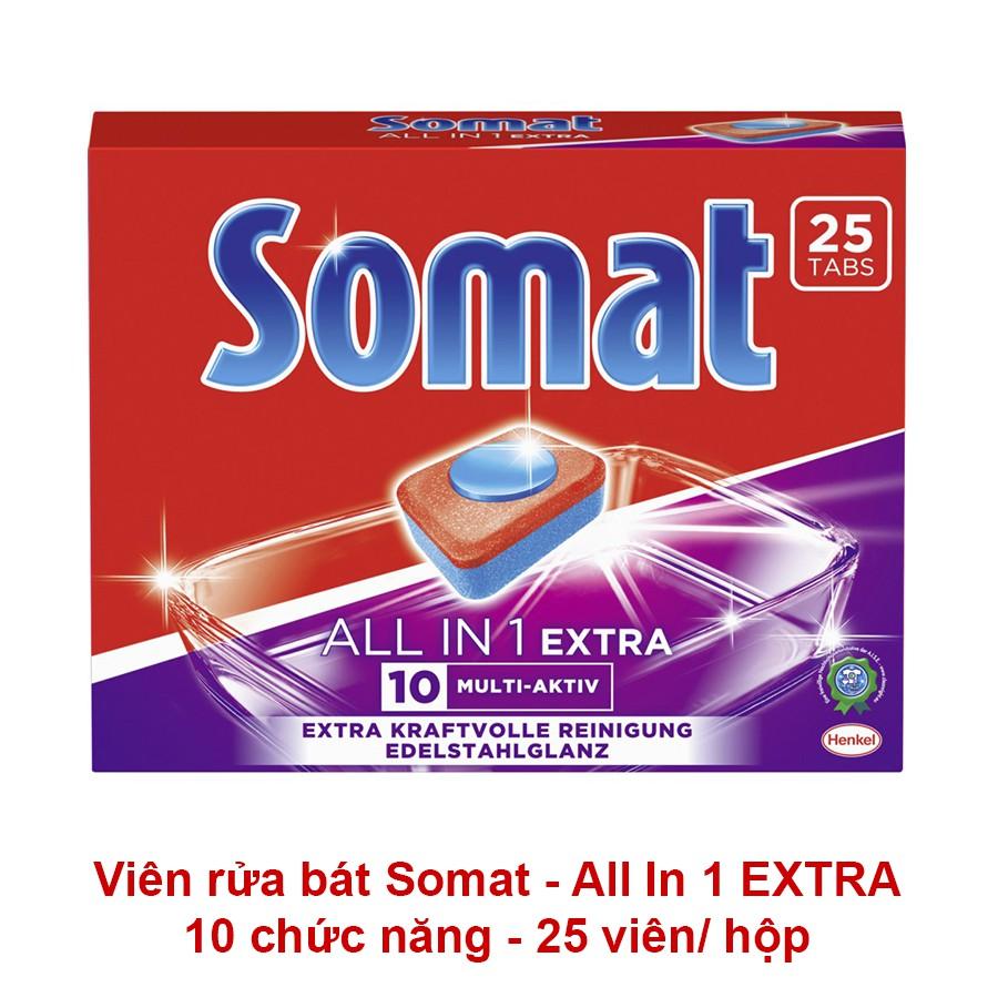 Combo 2 hộp Viên rửa bát Somat All-in-1 Extra 25 viên