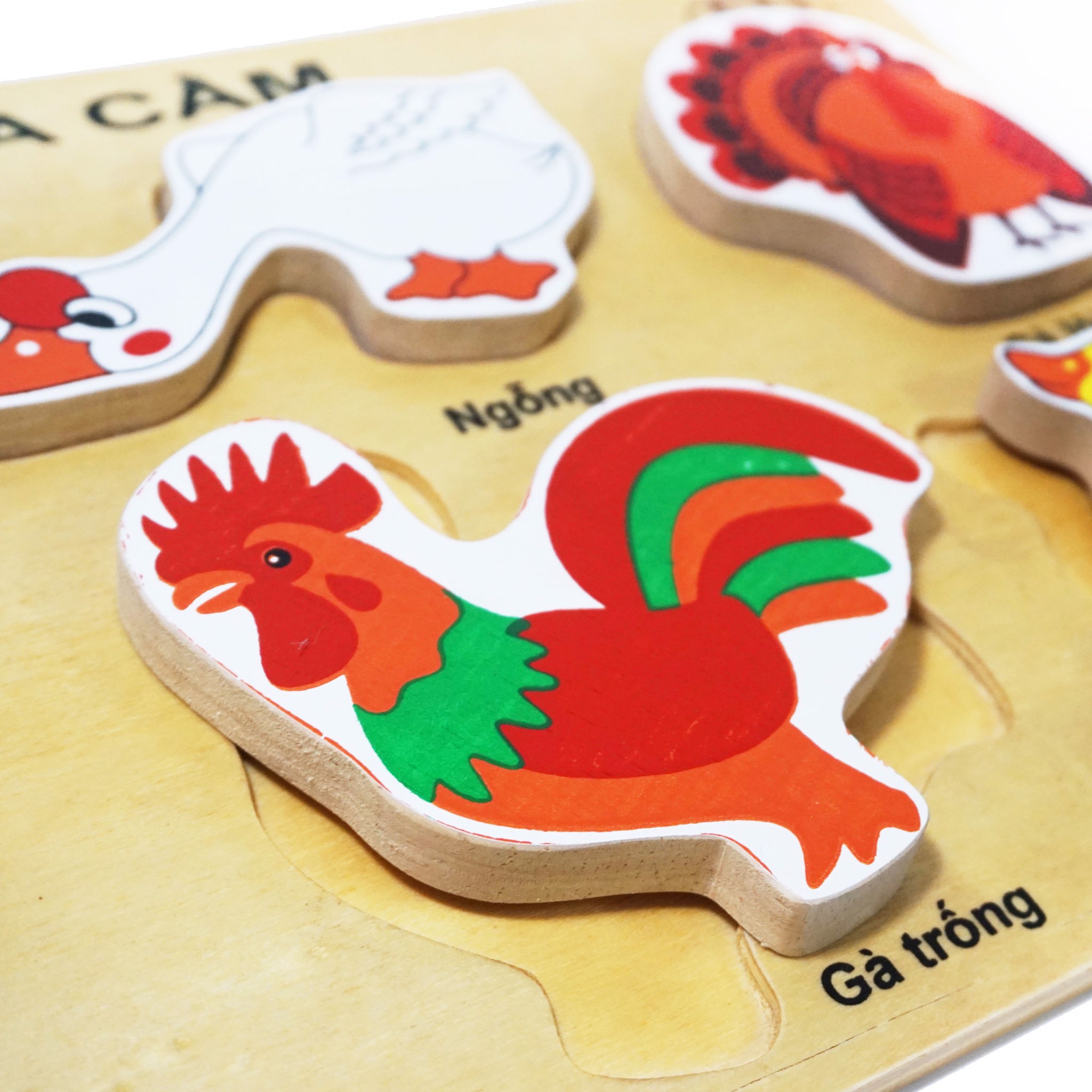 Đồ Chơi Gỗ Thông Minh - Bộ Lắp Ghép Nhận Dạng Hình Động Vật Bằng Gỗ - Sản xuất tại Việt Nam, an toàn, đạt chuẩn Quatest 3 - Dành cho bé từ 3 tuổi trở lên