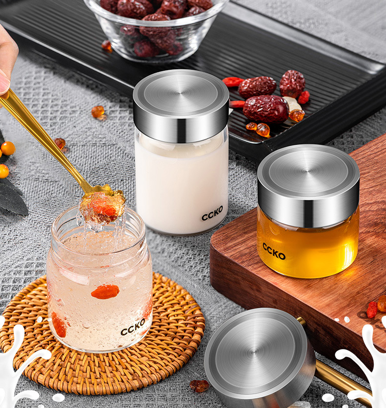 Cao cấp - Bộ 3 lọ thủy tinh đựng yến CCKO CK9317