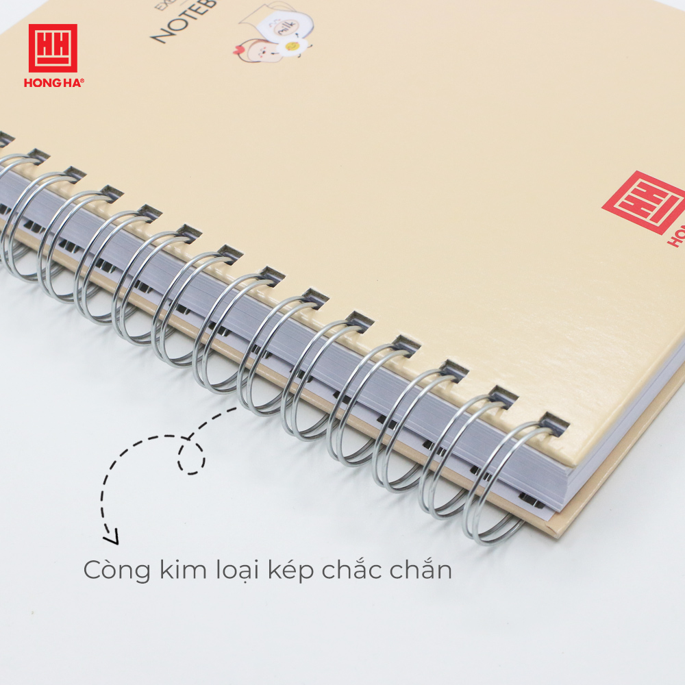 Sổ lò xo kép A5 Hồng Hà 300 trang bìa cứng - 4007