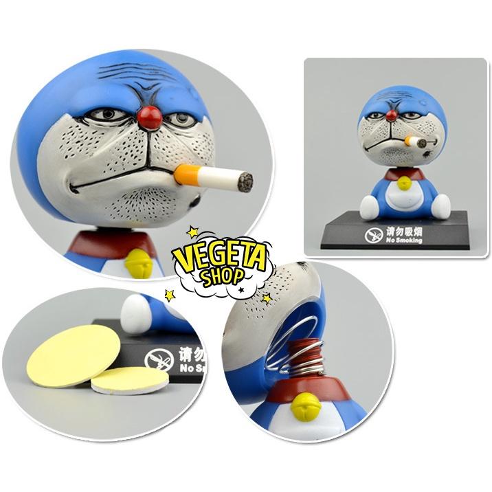 Mô hình mèo ú Doraemon Doremon gật gù trang trí - Giá đỡ điện thoại bàn làm việc bàn học tủ sách taplo ô tô quà tặng