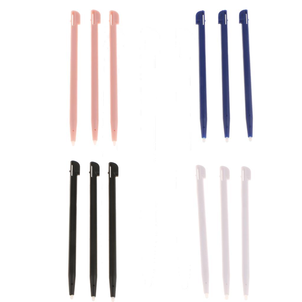 6pcs Slot in Touch Screen Pen Stylus Resistive for Nintendo 2DS Black+Blue