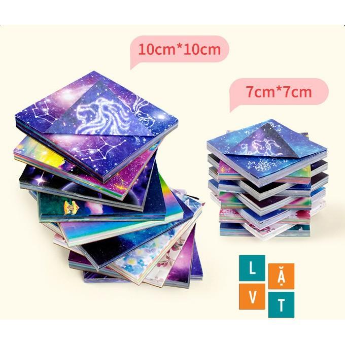 - Giấy origami vuông 7 Cm nhiều mẫu lựa chọn - Giấy xếp hình, giấy gấp hạc 2 mặt để gấp giấy