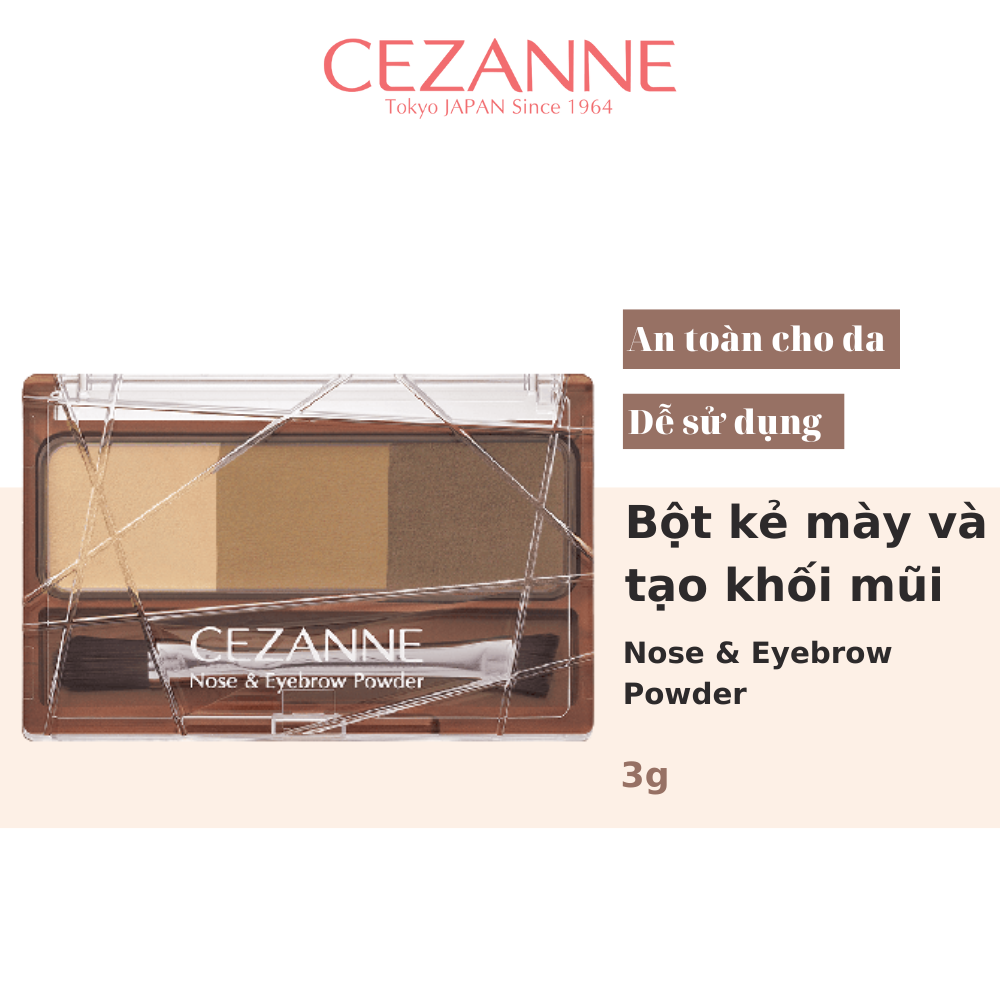 Bột Vẽ Chân Mày Và Mũi Cezanne Nose & Eyebrow Powder (3g)