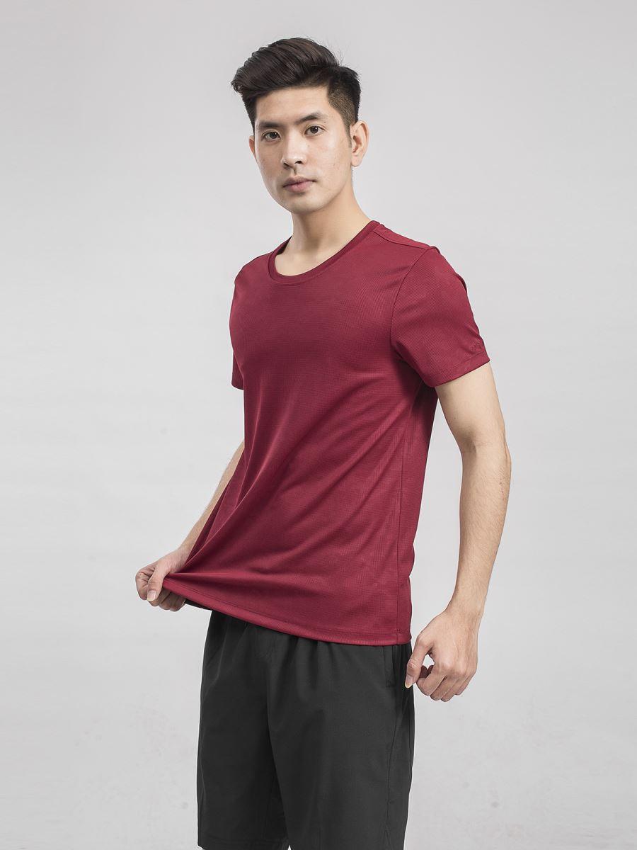 Áo T-shirt Nam, Áo Thun Nam Thể Thao Aristino ATS020S9 Trẻ Trung Thanh Lịch, Mặt Vải Họa Tiết Jacquard Dệt Tinh Tế, Hiện Đại - Hàng Chính Hãng