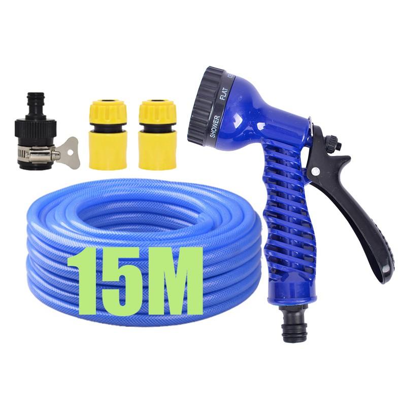 Bộ dây tăng áp 3 lần vòi xịt nước rửa xe, tưới cây loại 15m 206843