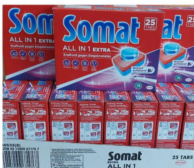 Thùng 8 Hộp Viên Rửa Ly - Bát Chuyên Dùng Cho Máy Somat 25 Viên - Đức