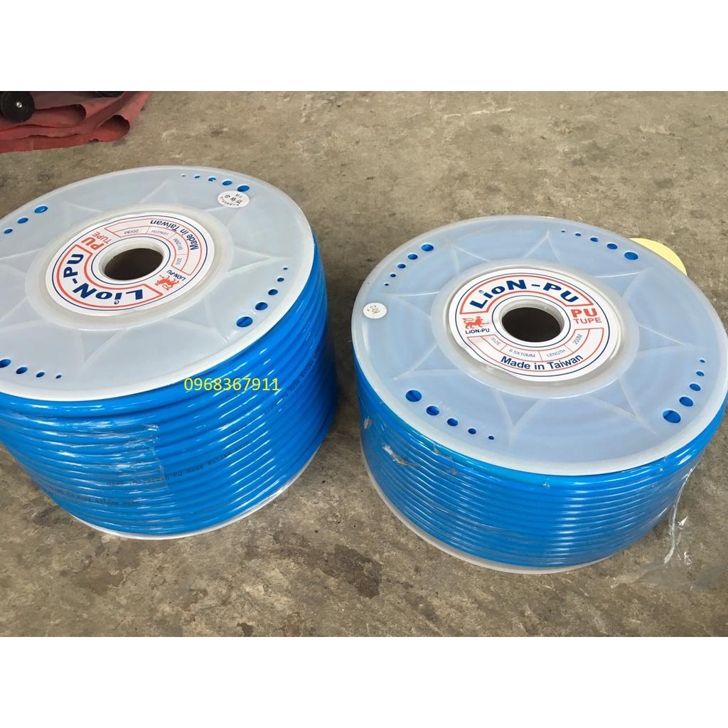 Dây hơi khí nén PU phi 10x6.5mm đài loan màu trắng trong, màu xanh