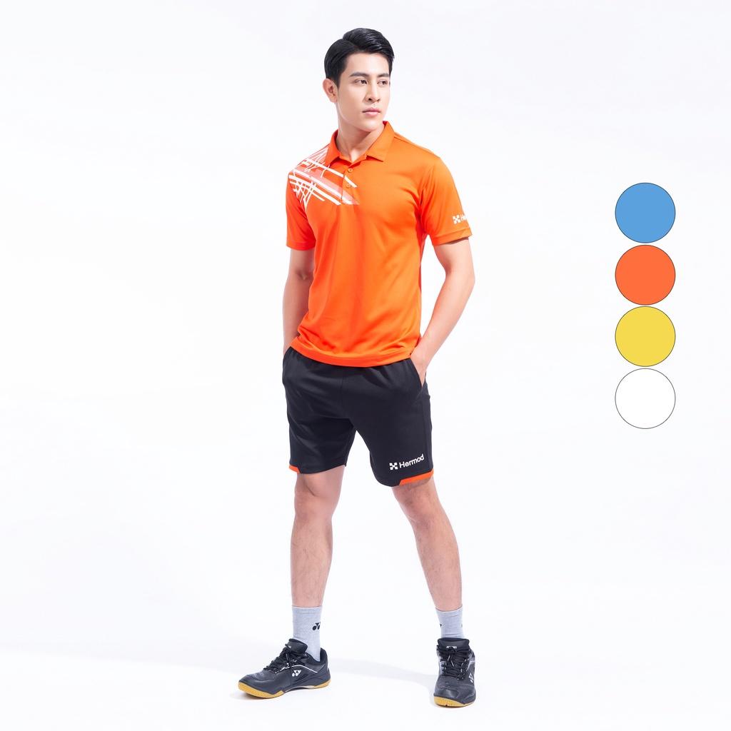 Bộ Đồ Thể Thao Nam HERMOD Tennis, Cầu Lông, Bóng Chuyền, Vải Co Dãn, Thoáng Mát, Thấm Hút B01