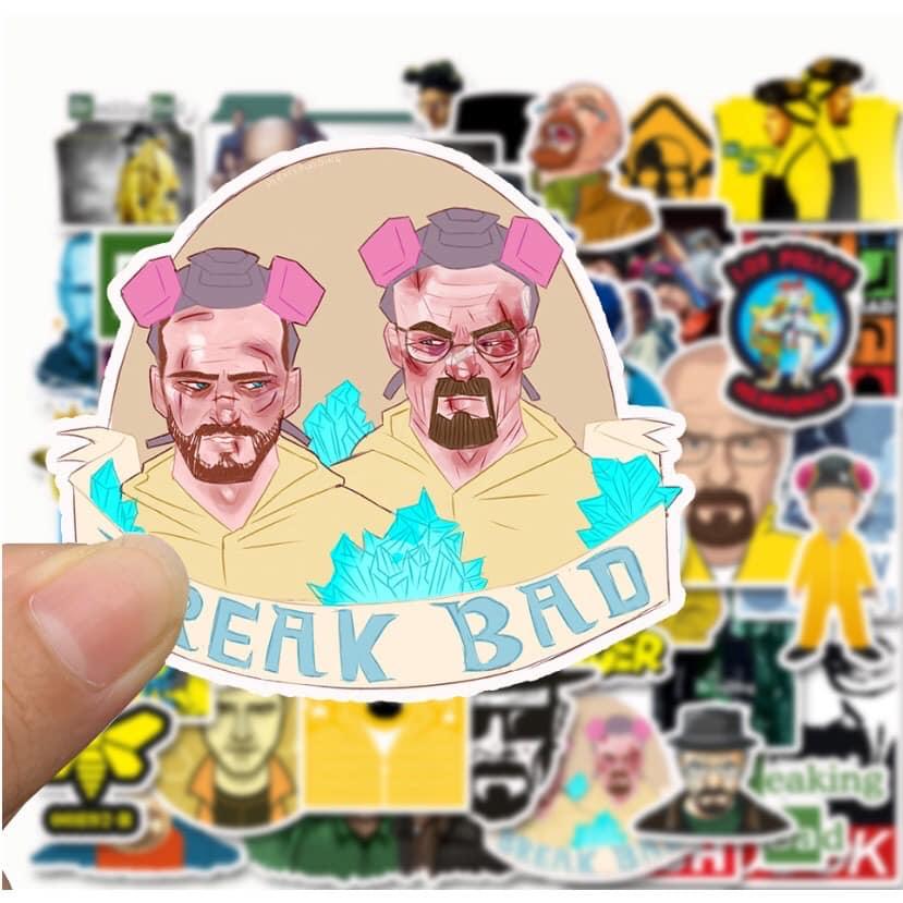 Sticker breaking bad Sẵn Hình Dán Trang Trí Mũ Bảo Hiểm Laptop Điện Thoại Ván Trượt Sổ tay Notebook