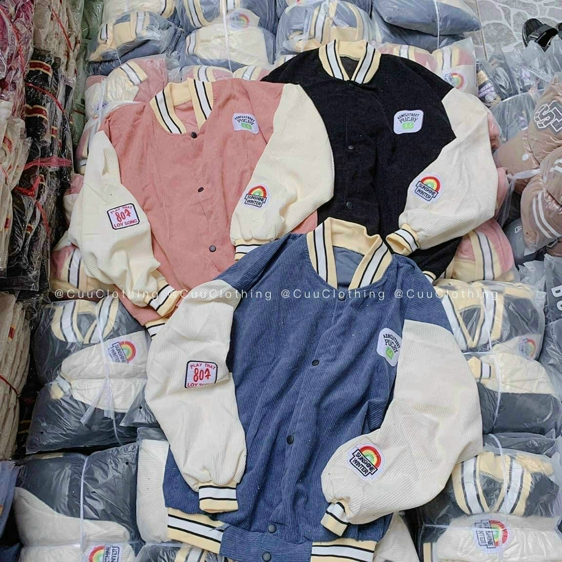 áo khoác bomber nhung, Varsity jacket nhung tăm unisex form rộng áo bomber 2 lớp ulzzang streetstyle nam nữ hottrend, Áo khoác nam nữ - Bomber jacket chất liệu nhung gân dày dặn form rộng rãi