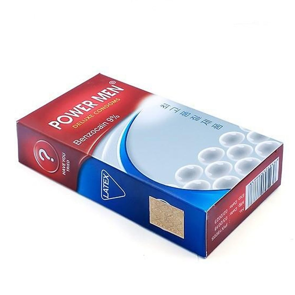 Bao Cao Su Power Men Deluxe Condoms + Viên Sủi Hỗ Trợ Sinh Lý Nam Giới Thảo Dược PowerX - Chống Xuất Tinh Sớm - Che Tên Sản Phẩm