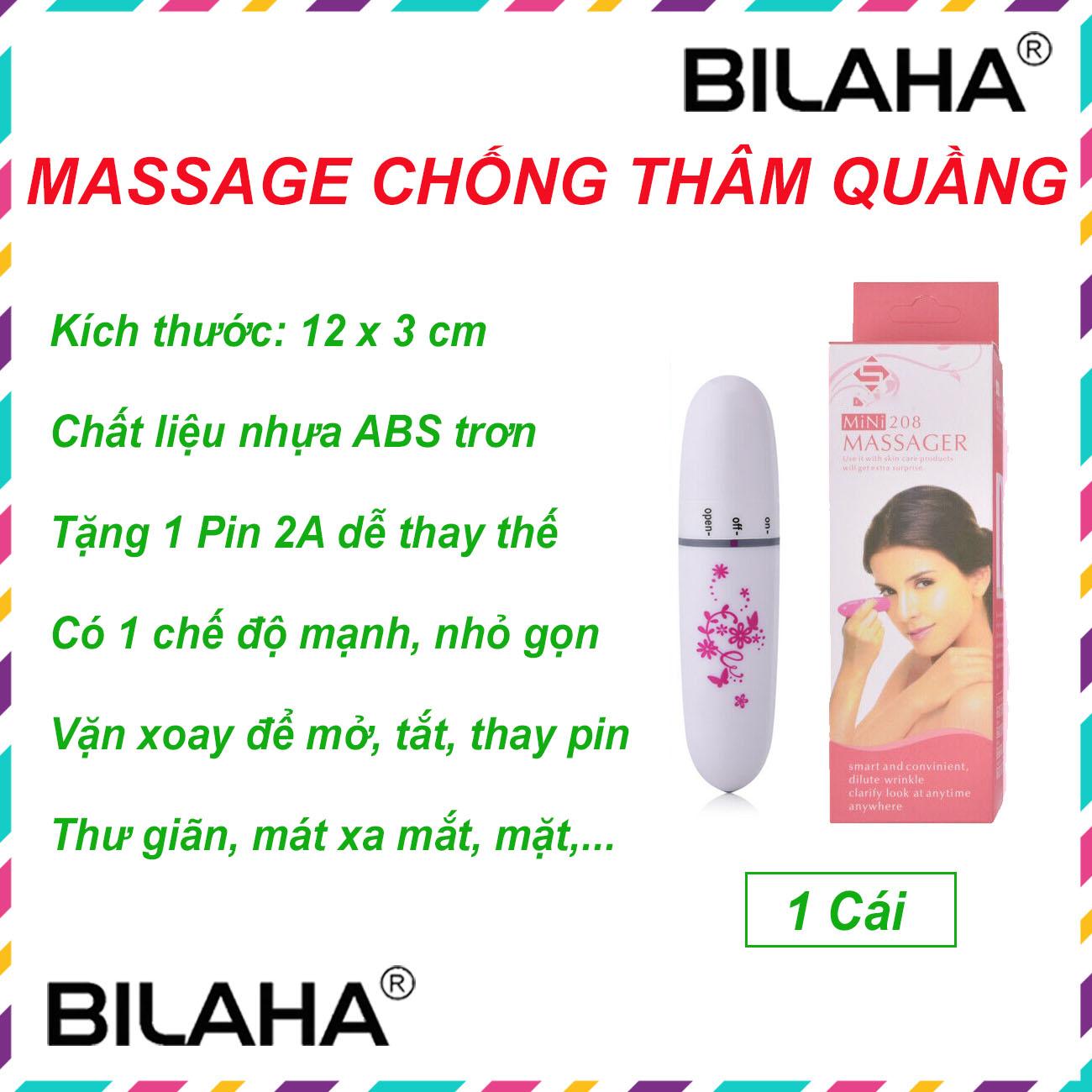 Máy Massage Mắt Chiếc Bút Chống Thâm Quầng, Thư Giãn Mắt Mini 208, Cây Lăn Mặt Chống Bọng Mắt (Hàng Chính Hãng) B16B68