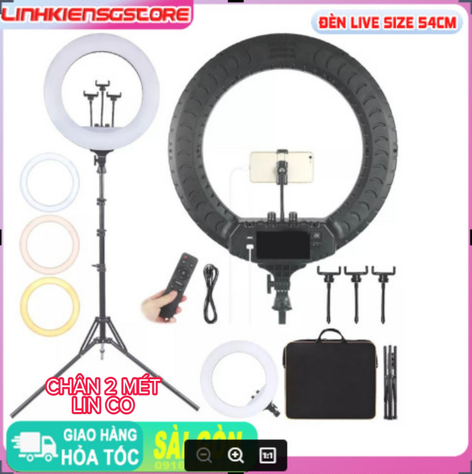 Đèn Livestream size lớn 54cm CHÂN XỊN 8806 2M live stream makeup trang điểm