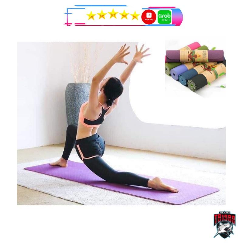 Thảm tập Yoga cao cấp 2 lớp, mầu sắc đa dạng