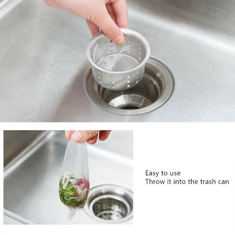 Newest 100/400pcs Sink Filter Mesh Kitchen Trash Bag Prevent The Sink From Clogging Filter Bag For Bathroom Strainer Rubbish Bag