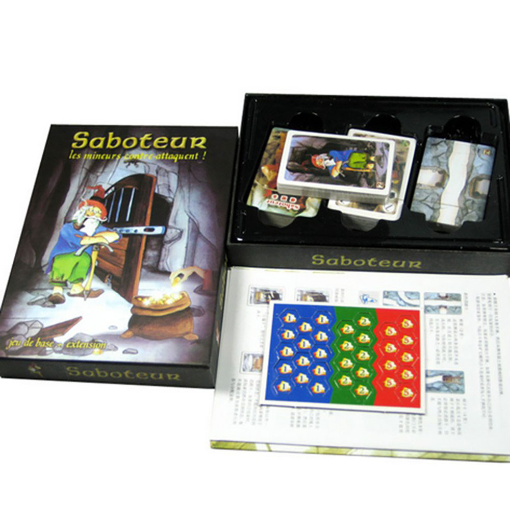 Saboteur Board Game 1+2 Version Bộ thẻ đồ chơi đào Saboteur (cơ bản + mở rộng) vui nhộn tiện dụng