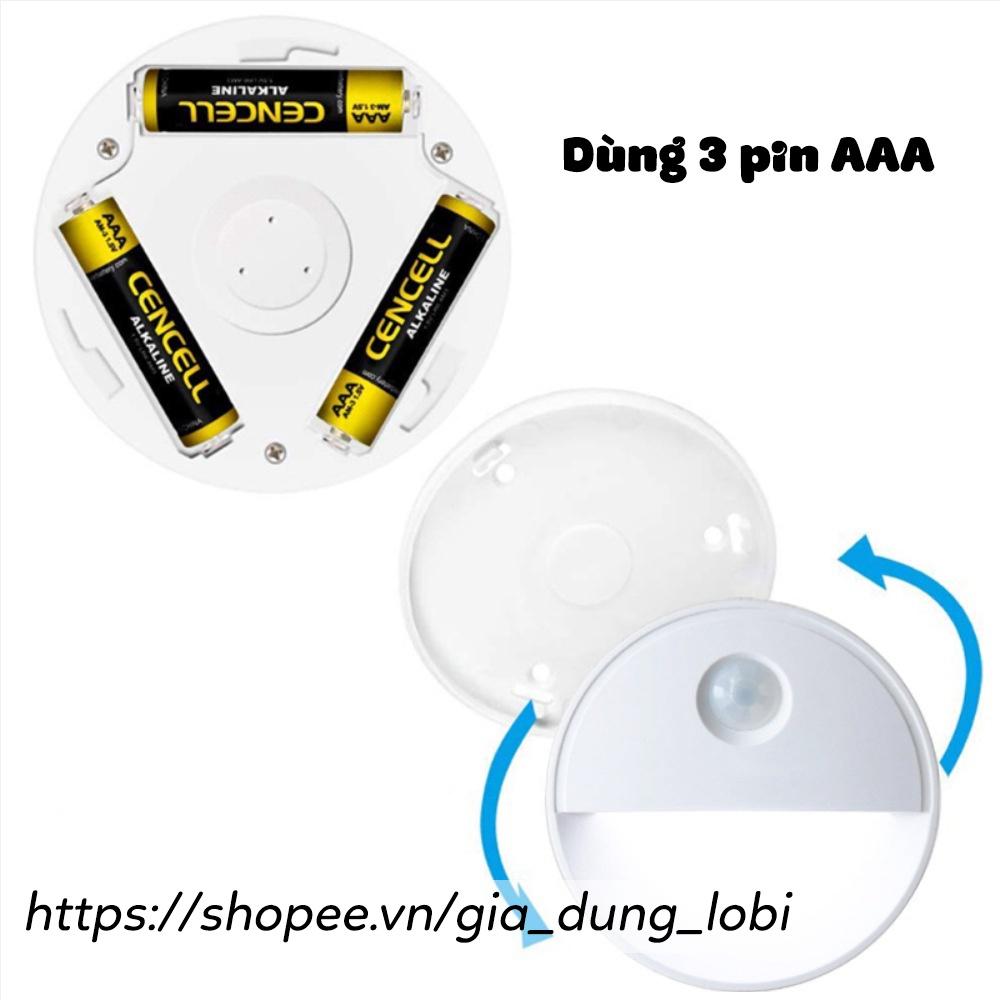 Đèn LED cảm biến dán tường Đèn ngủ cảm biến chuyển động dùng pin AAA đèn led dán tường phòng ngủ cầu thang nhà bếp