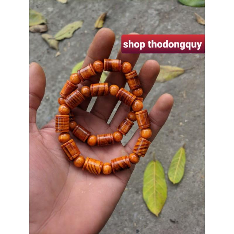 Vòng tay gỗ huyết long đốt trúc
