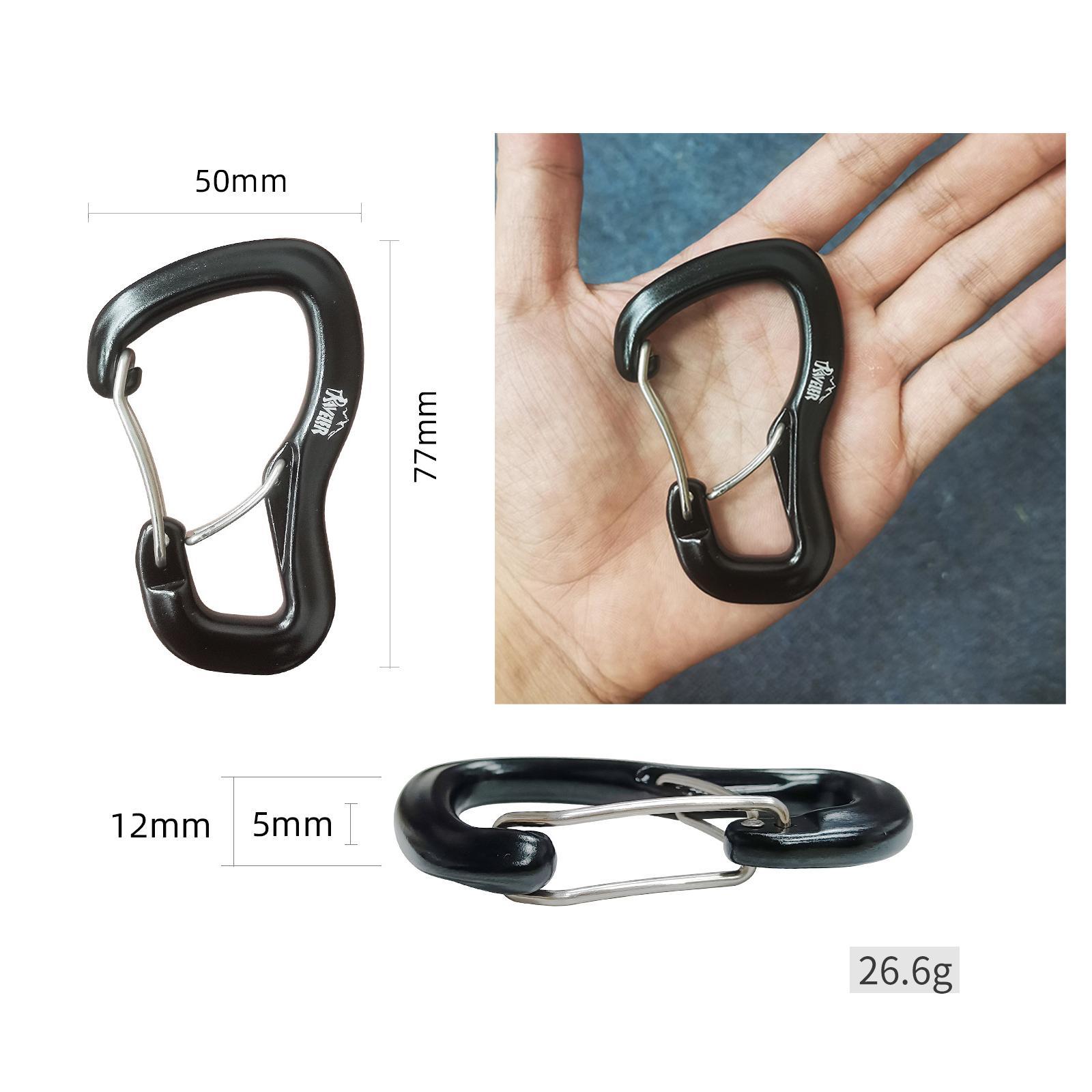 Hammock Carabiner Hook 8kN  Lightweight for Traveling Outdoor Camping
