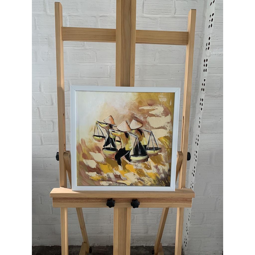 Tranh Đòn Gánh Của Mẹ 40x40 (G1)