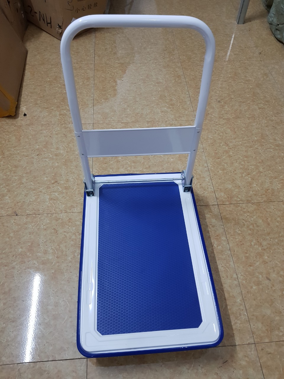 Xe kéo hàng ,xe đẩy hàng gấp gọn sàn trắng nhập khẩu, XDT04-Trắng 150kg