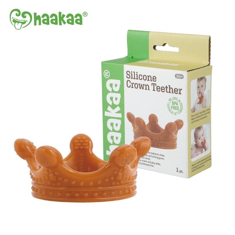 Gặm nướu hình vương miện cho bé Haakaa. Chất liệu silicone cao cấp, an toàn. Không chứa BPA, PVC và phthalate